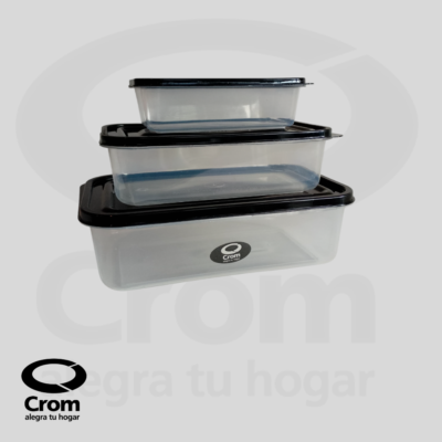 Hermético Rectangular Set x3 – 400cc + 1,1L + 2L