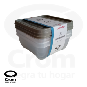 Hermético Plástico Set x3 630 ml – Prácticos y Apilables